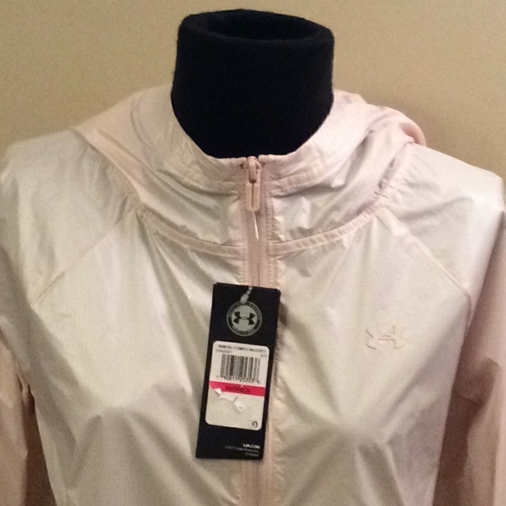 NWT Under Armour hoodie powder pink windbreaker XS